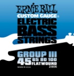 2806 Ernie Ball Flatwound Bass Guitar Strings - Group III Semi-Flex 45-100
