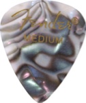 Fender 0980351857 Medium Celluloid Picks - Abalone Moto - Pack of 12