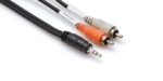 Hosa CMR-203 Stereo Breakout, 3.5 mm TRS to Dual RCA, 3 ft