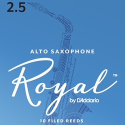 RR10AS25 Rico Royal Alto Sax Reeds - 2.5 - Box of 10