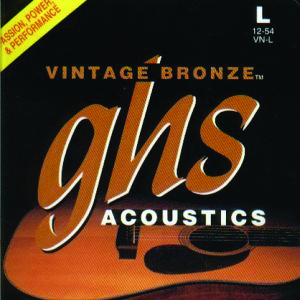 VNL GHS Acoustic Guitar Strings - Vintage Bronze Light 12-54