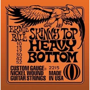 2215 Ernie Ball Electric Guitar Strings - Slinky Top/Heavy Bottom 10-52