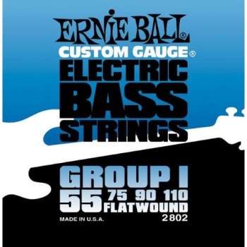 2802 Ernie Ball Flatwound Bass Guitar Strings - Group I Firm 55-110