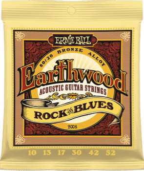 EB2008 Ernie Ball Earthwood Acoustic Guitar Strings - Rock & Blues 10-52