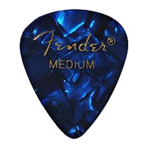 Fender 0980351902 Heavy Celluloid Picks - Blue Moto - Pack of 12