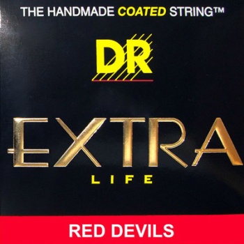 DR RDA EXR Red Coated Acoustic Phosphor Bronze Guitar Strings on Hexagonal Core