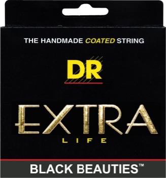 Click here to view larger image DR BKE Black Beauties Coated Electric Guitar Strings