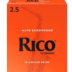 Alto Saxophone Reeds - #2.5 Box of 10 - Rico