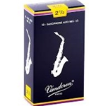 Alto Saxophone Reeds - #2.5 - Box of 10 - Vandoren
