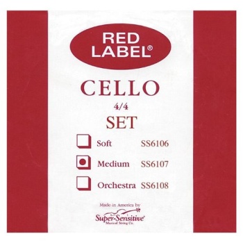 Super Sensitive SS6137 Red Label Cello G Single String 4/4 Medium