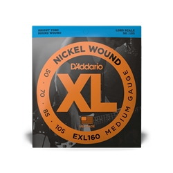 D'Addario Nickel Wound Bass Strings - Medium 50-105