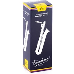 Baritone Saxophone Reeds - #3.5 - Box of 5 - Vandoren