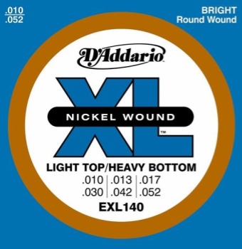 D'Addario EXL140 10-52 Light Top/Heavy Bottom, XL Nickel Electric Guitar Strings
