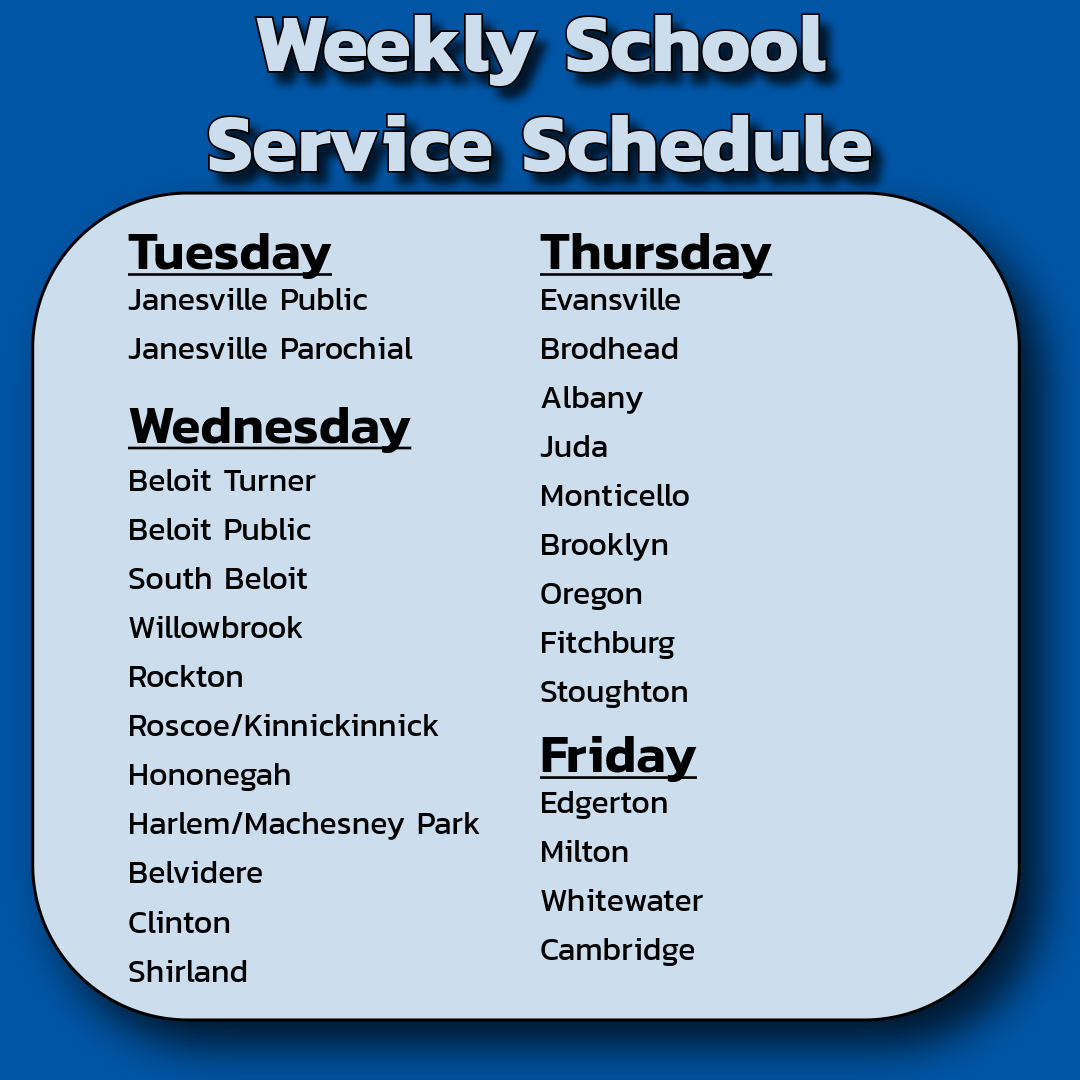 School Delivery Schedule