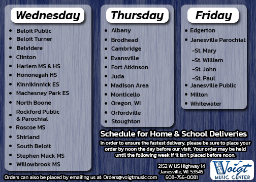 School Delivery Schedule