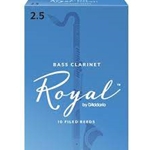 Rico Royal RR10BCL25 Royal by D'Addario Bass Clarinet Reeds, Strength 2.5, 10-pack