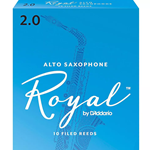 Rico Royal RR10AS2 Royal by D'Addario Alto Sax Reeds, Strength 2.0, 10-pack