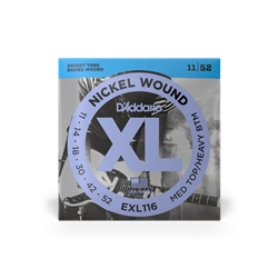 D'Addario EXL116 Nickel Wound Electric Guitar Strings, Medium Top/Heavy Bottom, 11-52
