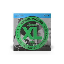 D'Addario EXL130 8-38 Extra Super Light Electric Guitar Strings