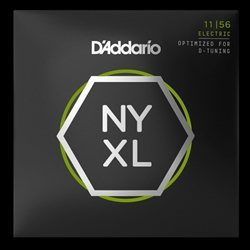 D'Addario NYXL1156 Nickel Wound Electric Guitar Strings, Medium Top / Extra-Heavy Bottom, 11-56