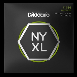 D'Addario NYXL1156 11-56 Medium Top/Extra Heavy Bottom, NYXL Electric Guitar Strings