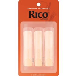 RLA0325 Rico by D'Addario Baritone Sax Reeds, Strength 2.5, 3-pack