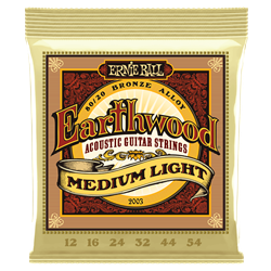 EB2003 Ernie Ball Earthwood Acoustic Guitar Strings - Medium Light 12-54