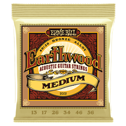 EB2002 Ernie Ball Earthwood Acoustic Guitar Strings - Medium 13-56