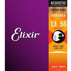 Elixir E16102 Medium Phosphor Bronze Nanoweb