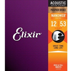 Elixir E16052 Light Phosphor Bronze Nanoweb